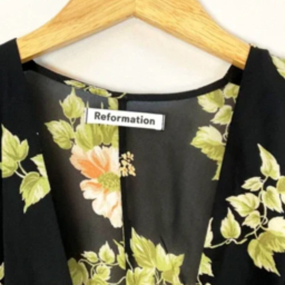 Reformation Black Floral Maxi Dress - Picture 5 of 10